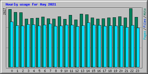 Hourly usage for May 2021
