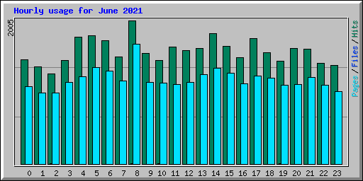 Hourly usage for June 2021