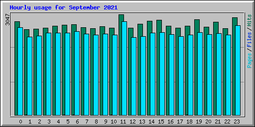Hourly usage for September 2021