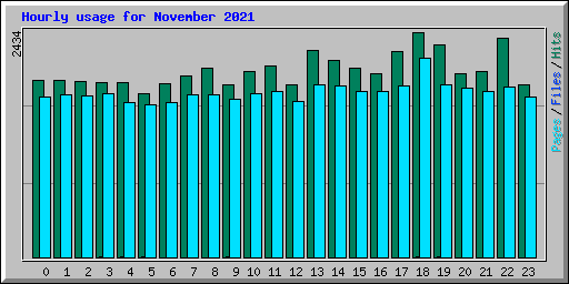 Hourly usage for November 2021